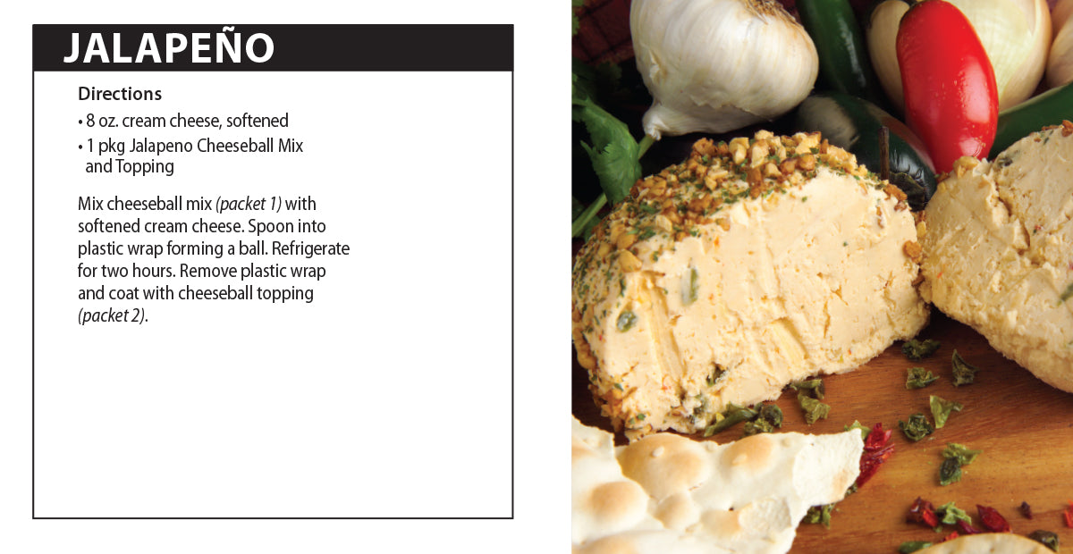 Jalapeno Cheeseball Dip mix directions.