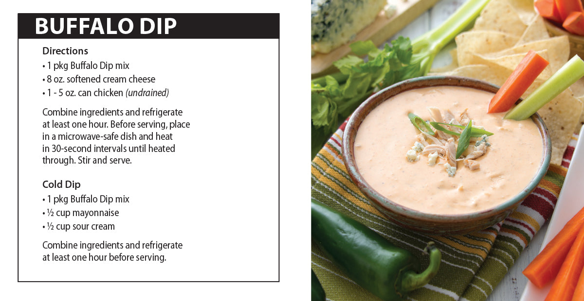 Buffalo Dip directions.