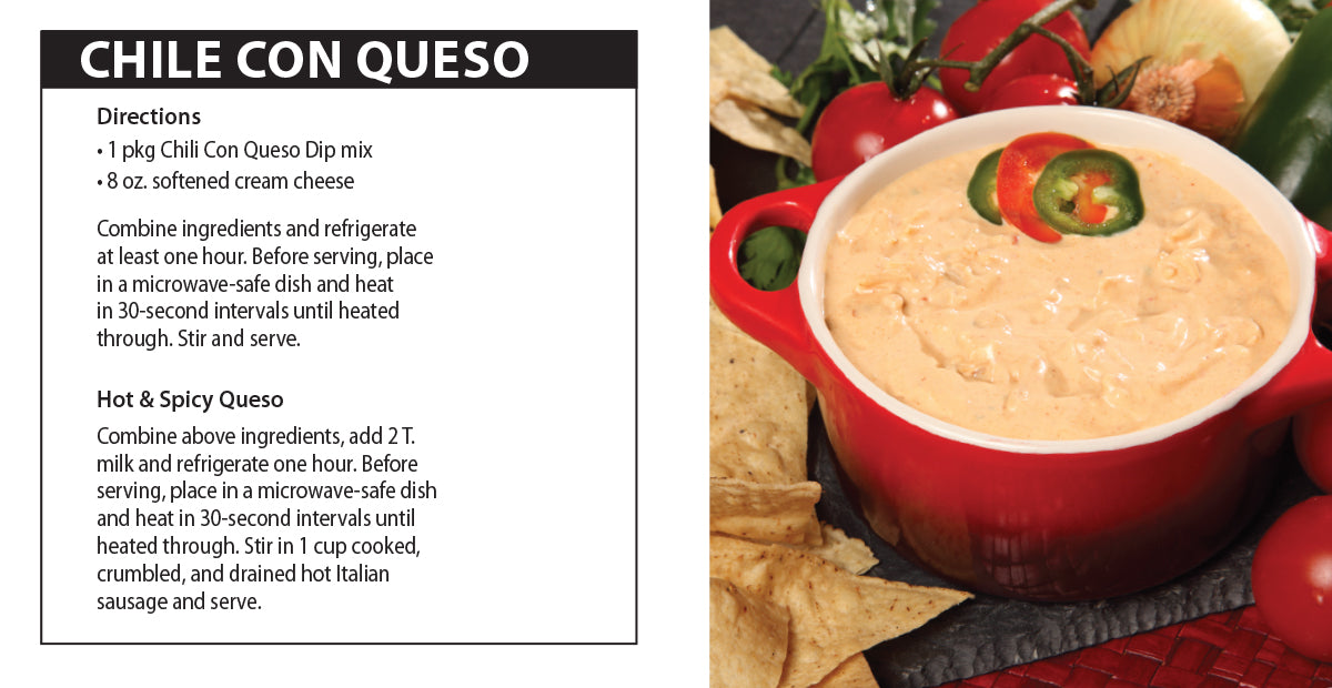 Chile con Queso Dip directions.