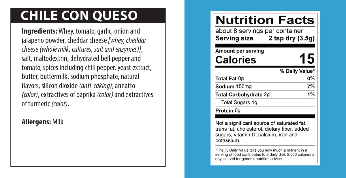 Chile con Queso Dip nutrition facts.