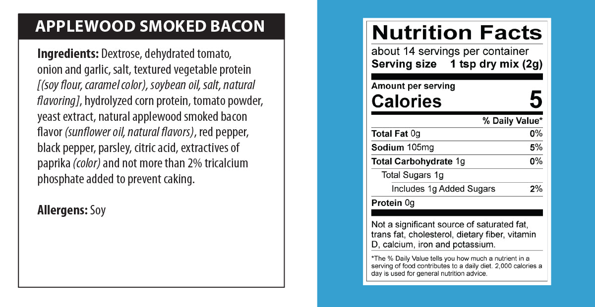 Applewood Smoked Bacon Dip Nutrition Facts