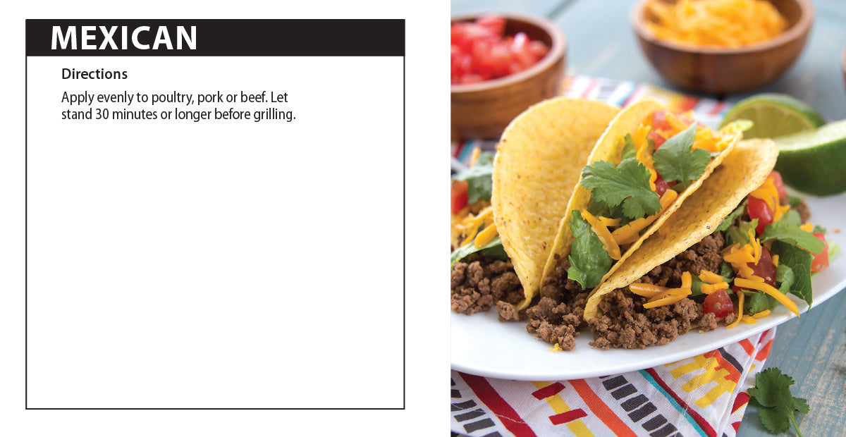 Mexican Seasoning directions.