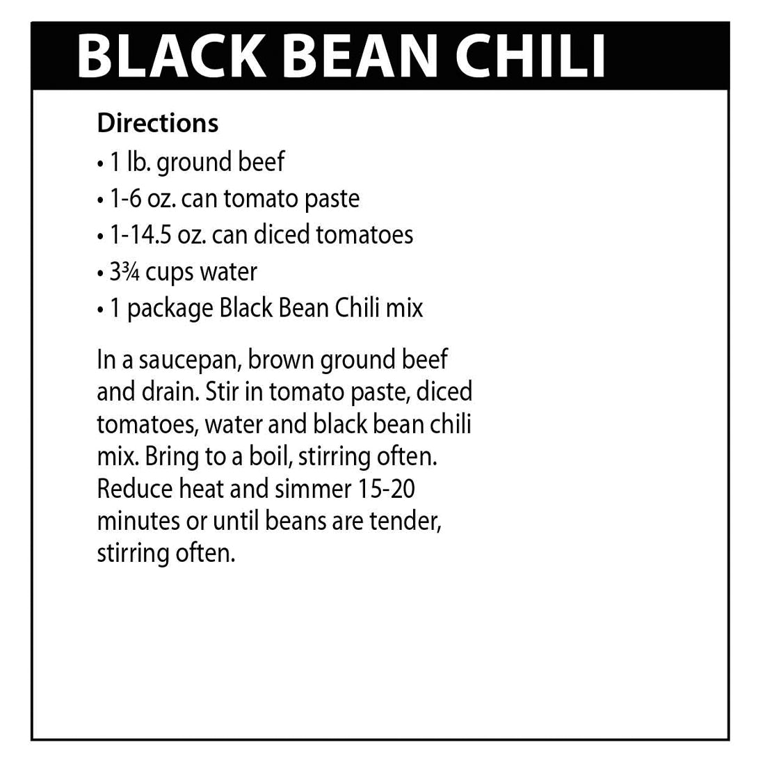 Black Bean Chili