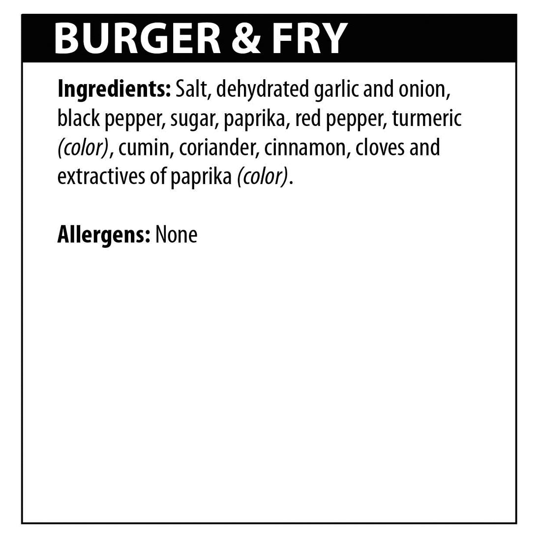 Burger &amp; Fry Seasoning