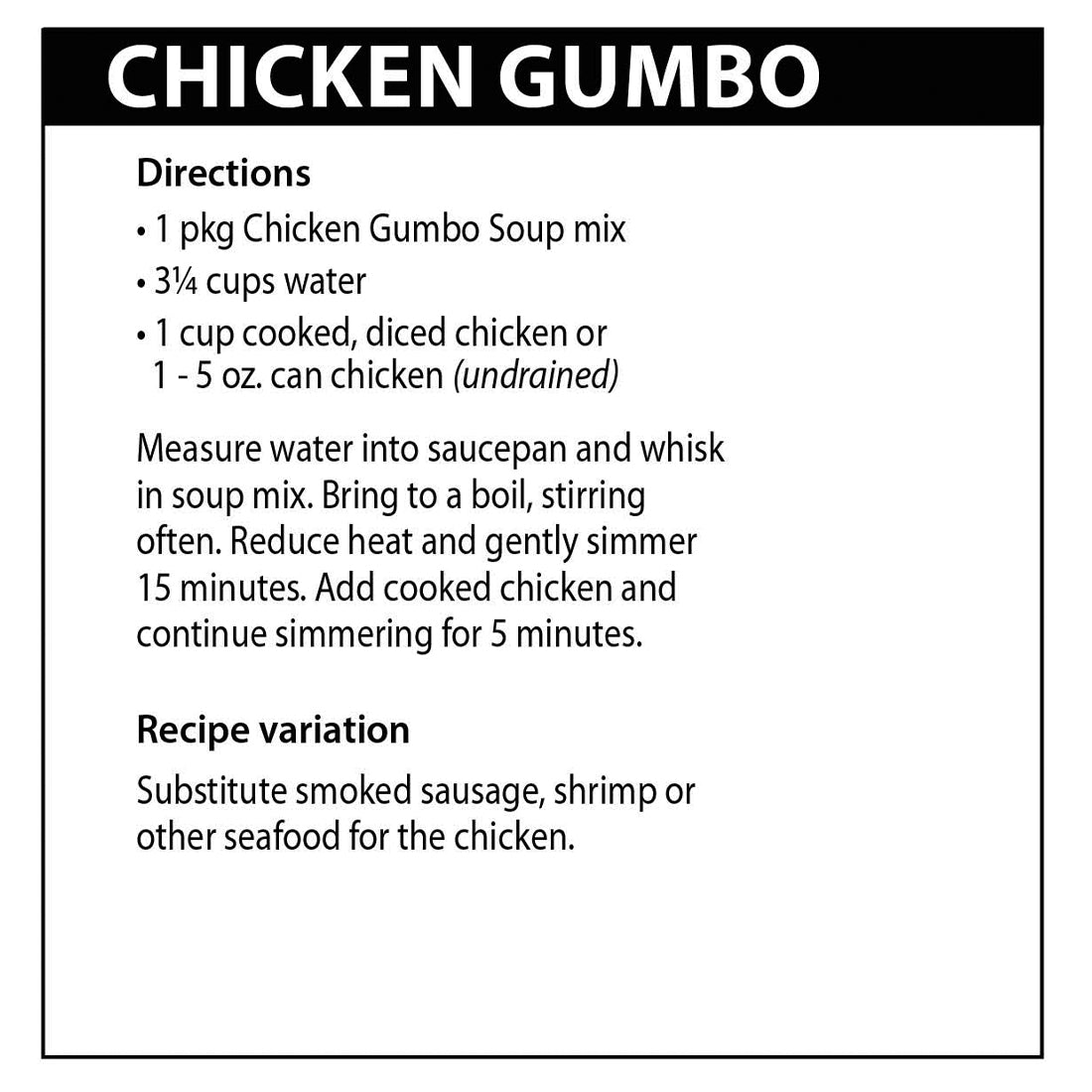 Chicken Gumbo Soup