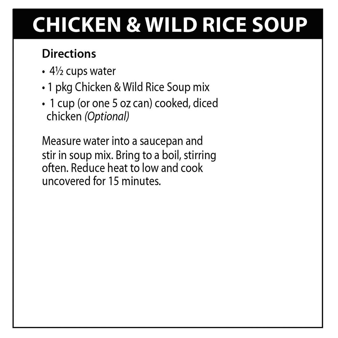 Chicken &amp; Wild Rice Soup