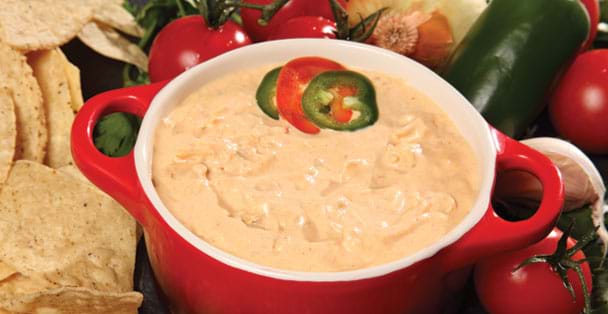 A recipe for Chile Con Queso Dip that is made with