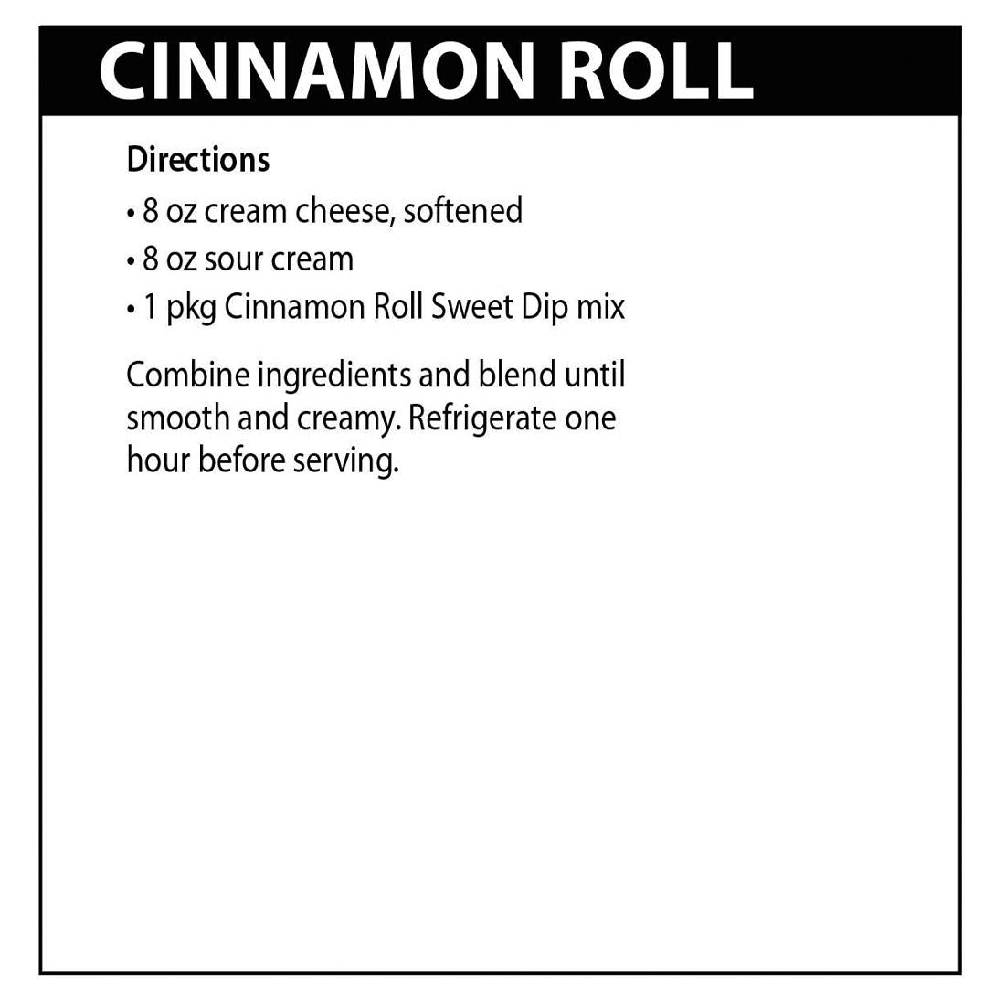 Cinnamon Roll Sweet Dip