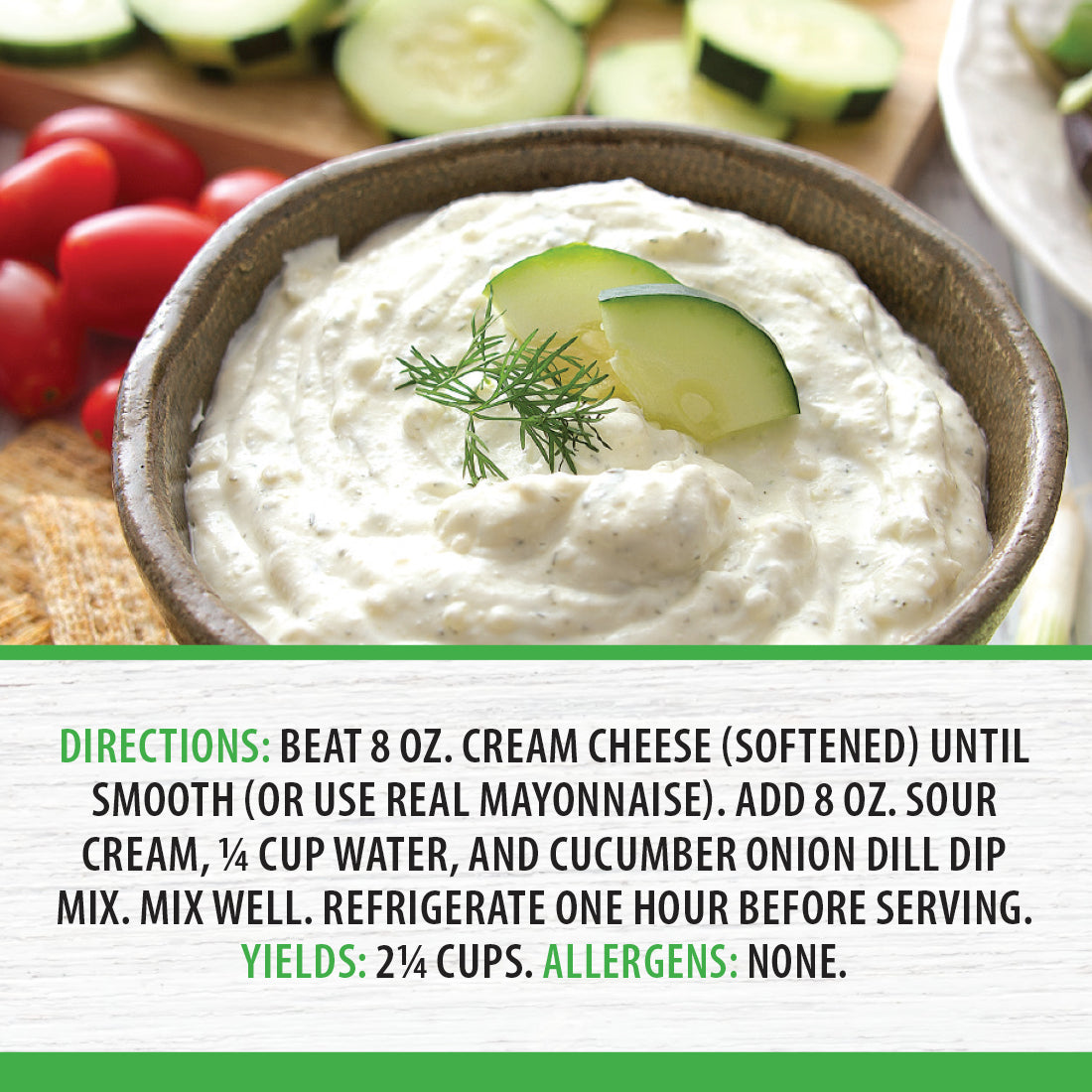 Cucumber Onion Dill Dip