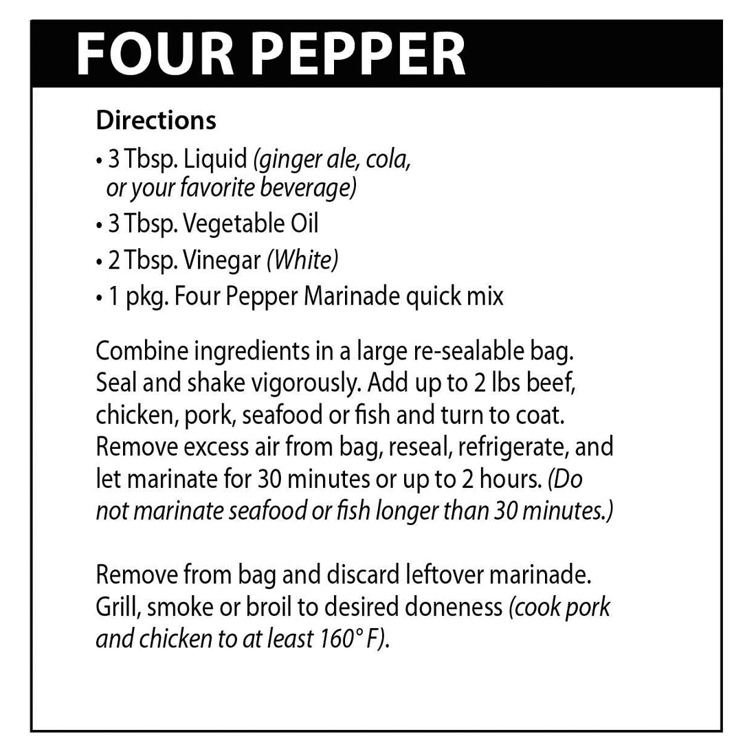 Four Pepper Marinade
