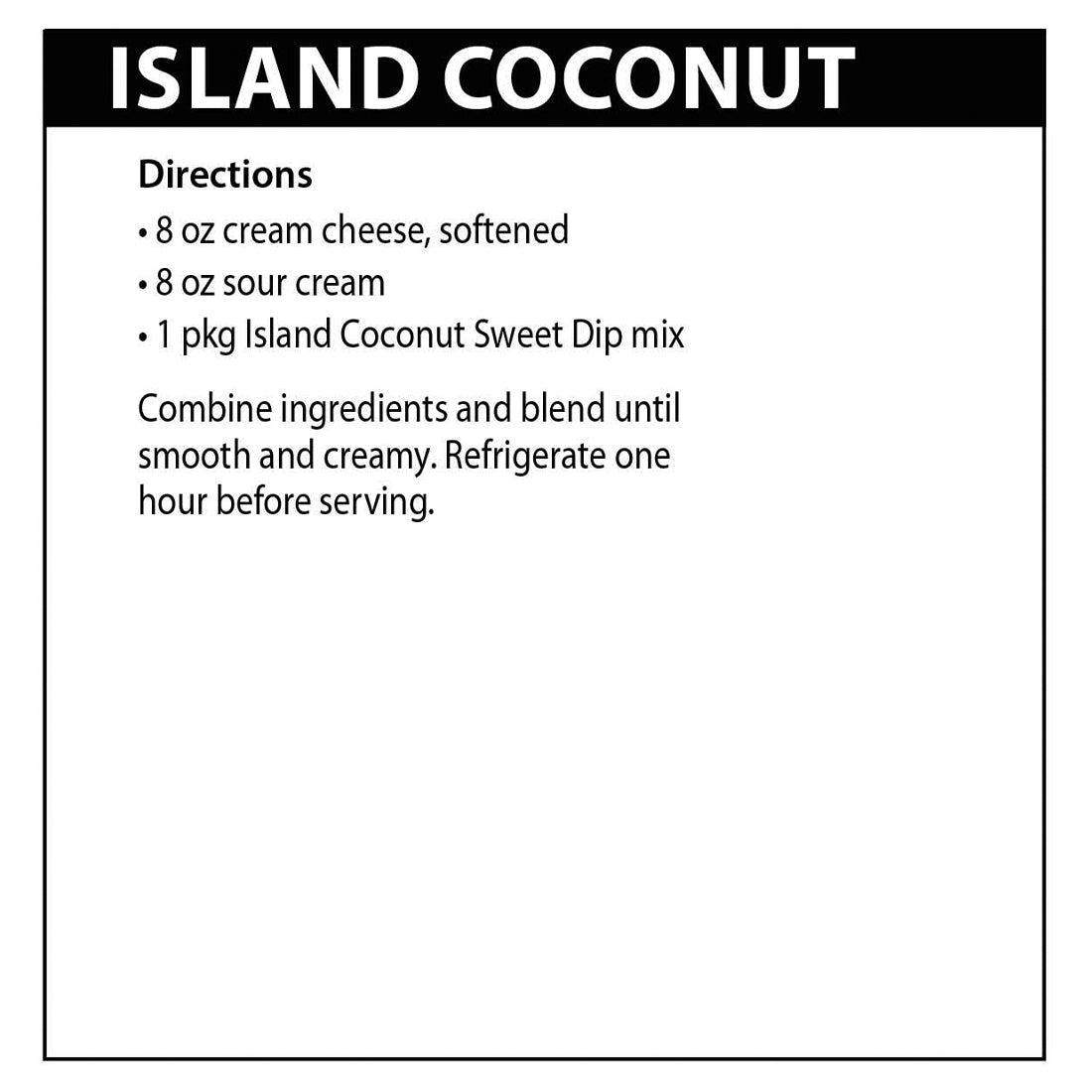 Island Coconut Sweet Dip