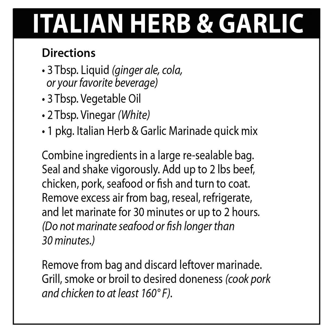 Italian Herb &amp; Garlic Marinade