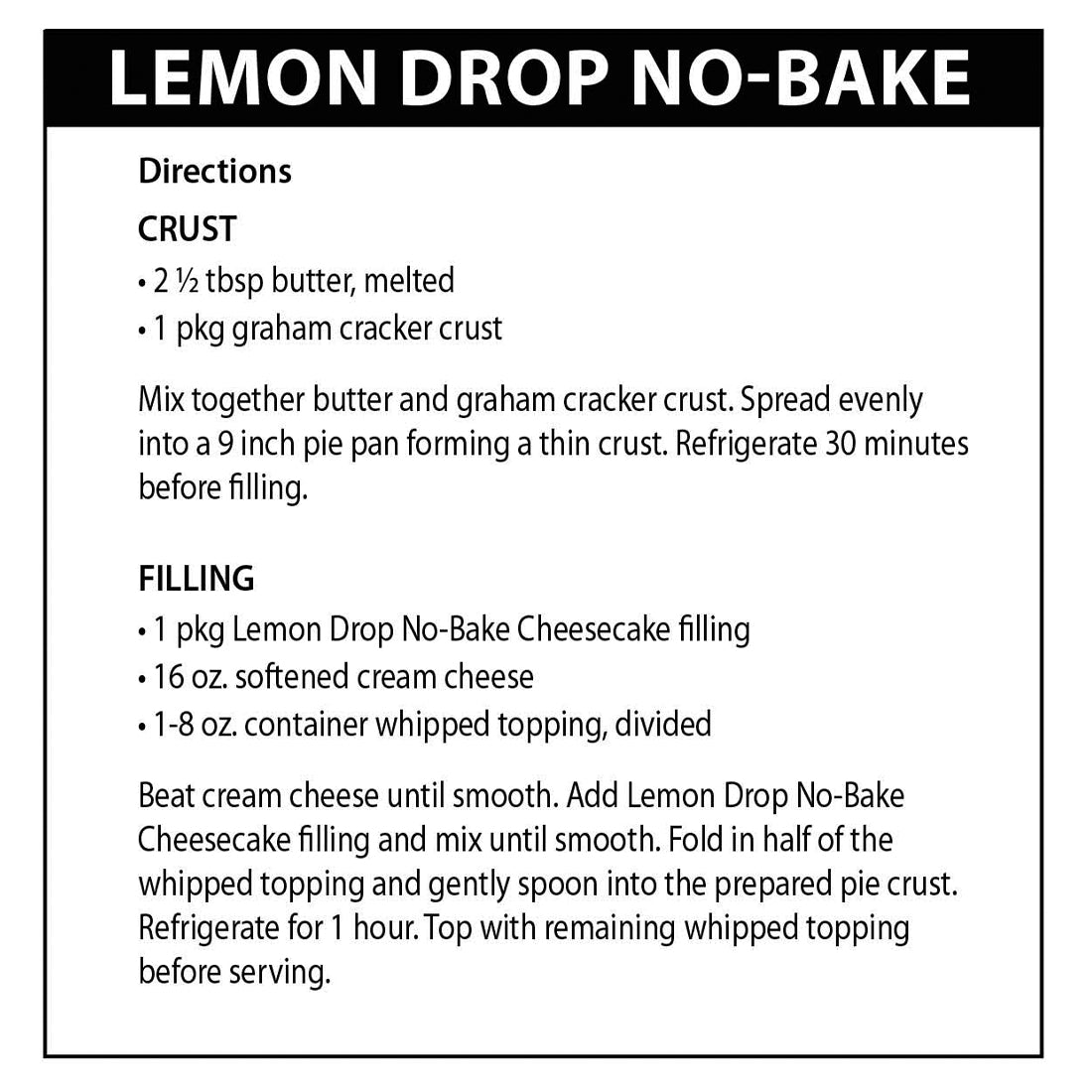 Lemon Drop No-Bake Cheesecake