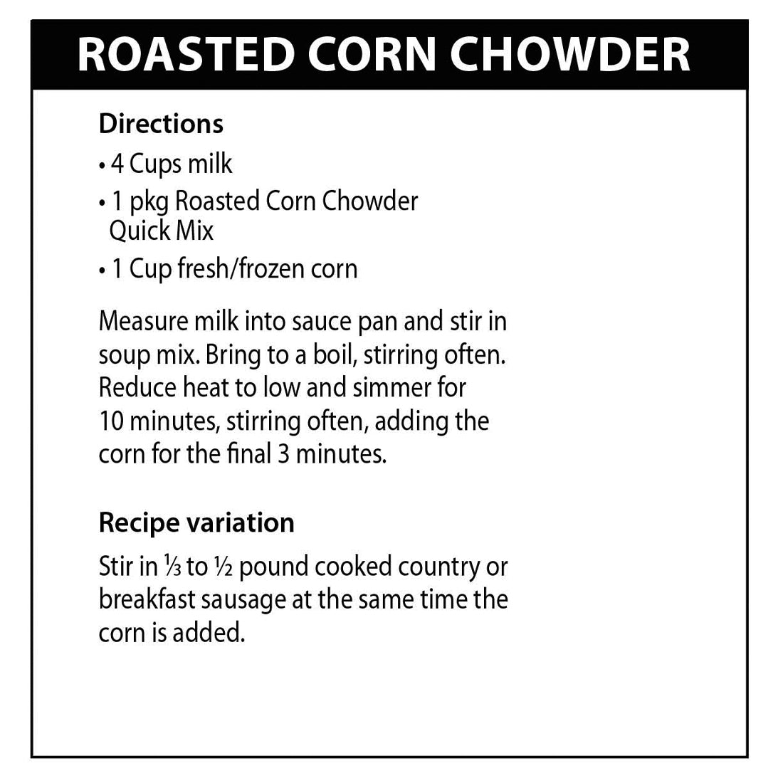 Roasted Corn Chowder Soup