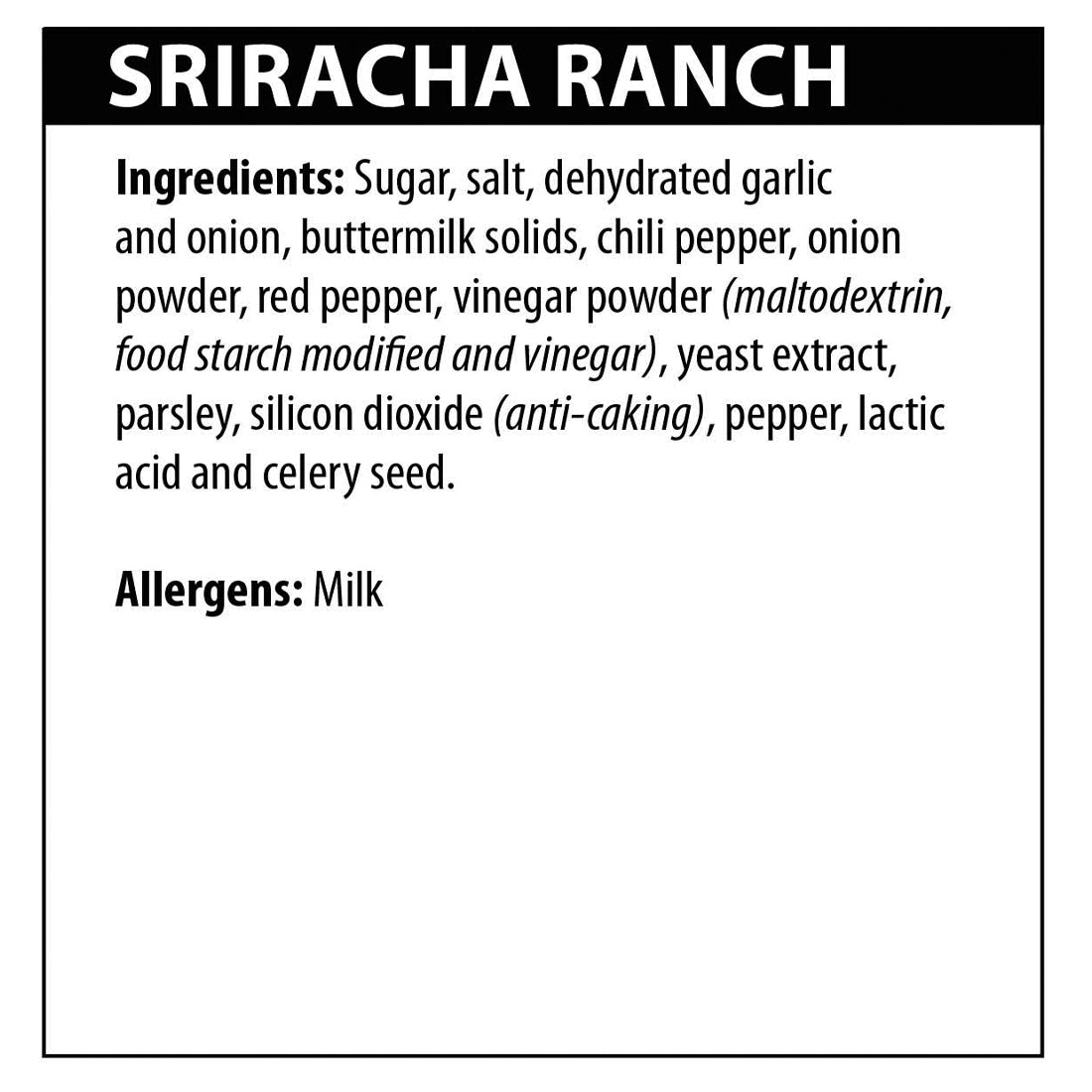 Sriracha Ranch Dip