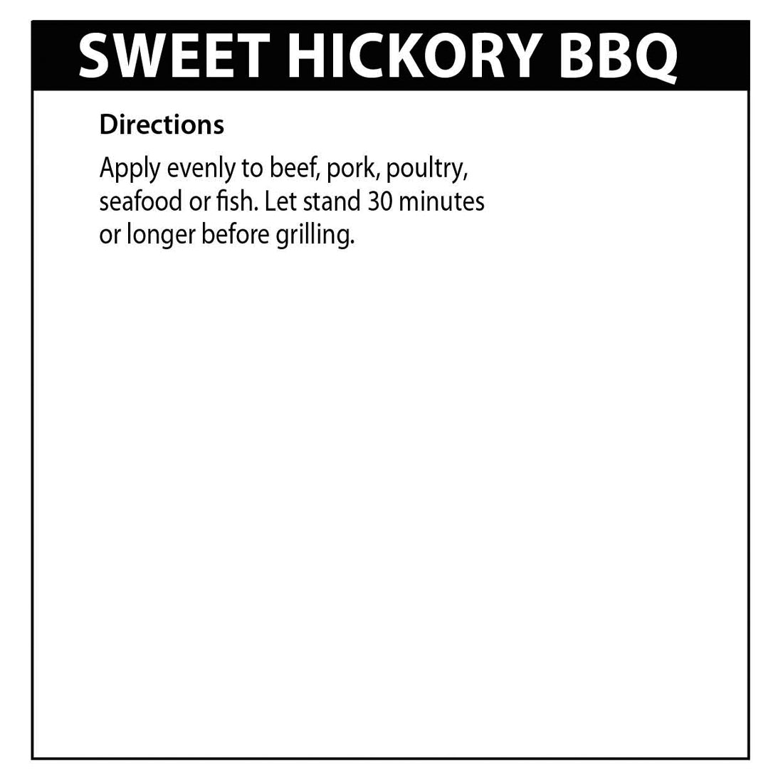 Sweet Hickory BBQ Seasoning