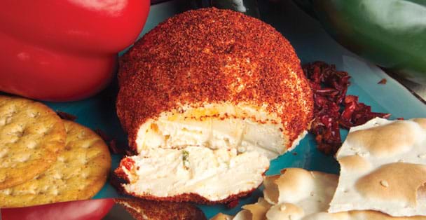 A sweet hot pepper jelly cheeseball recipe with a