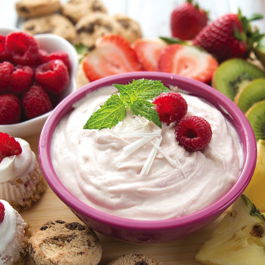 White Chocolate Raspberry Dip